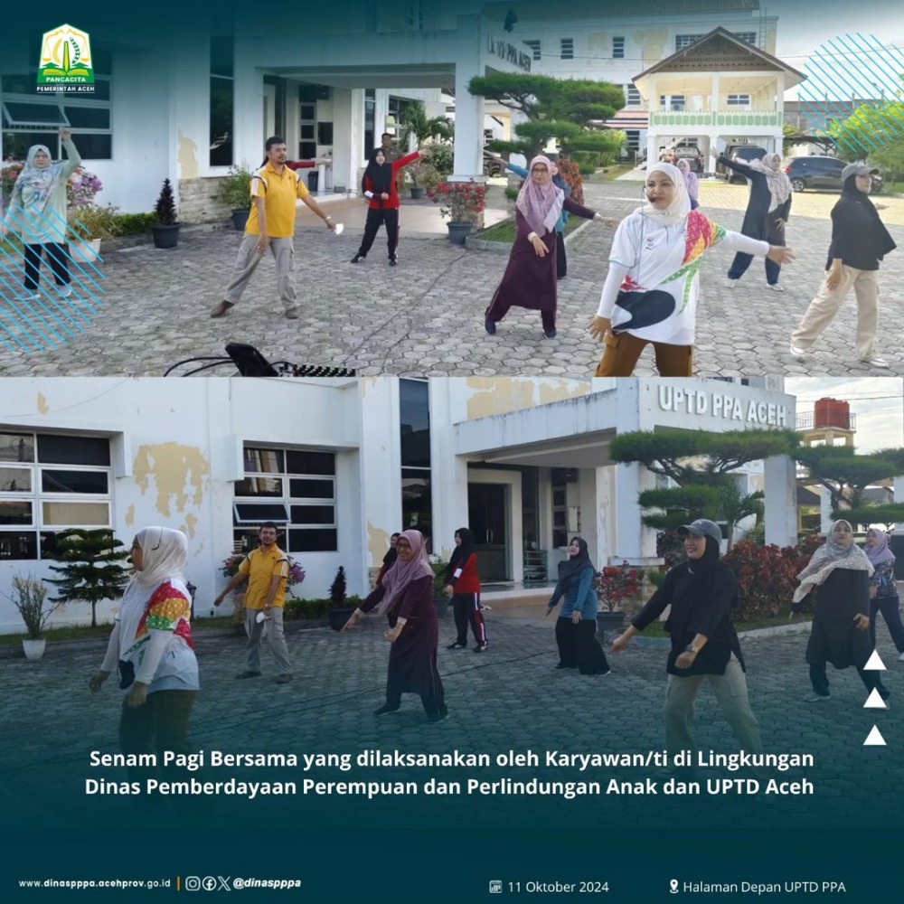 Senam Pagi Bersama Tingkatkan Kebugaran Karyawan/ti di Lingkungan Dinas PPPA Aceh